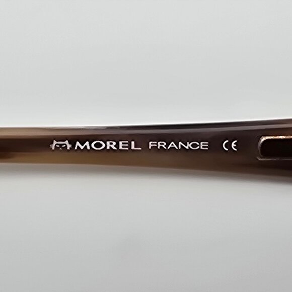 Morel Lightec 6381L MB 612 Gold Horn Eyeglasses Frame w/ Case France 51-16-135